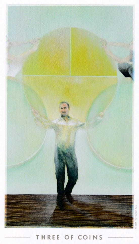 Three of Pentacles — The Fountain Tarot
