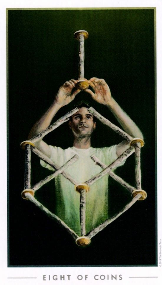 Eight of Pentacles — The Fountain Tarot
