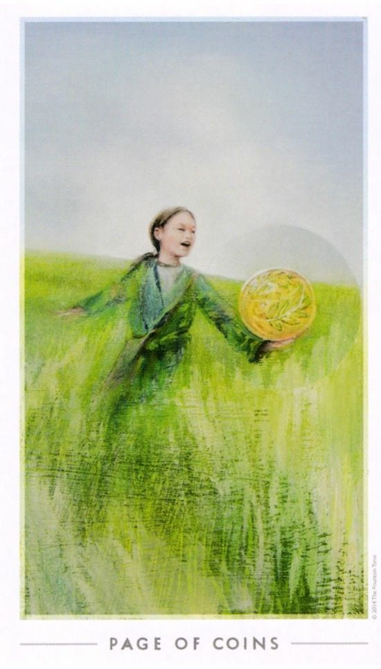 Page of Pentacles — The Fountain Tarot