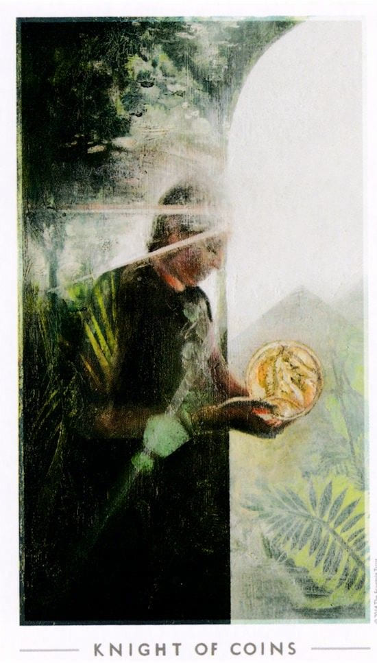 Knight of Pentacles — The Fountain Tarot