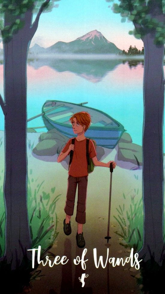 Three of Wands — Cosmic Cycles Tarot