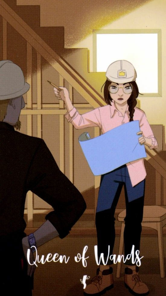 Reina de Bastos — Cosmic Cycles Tarot