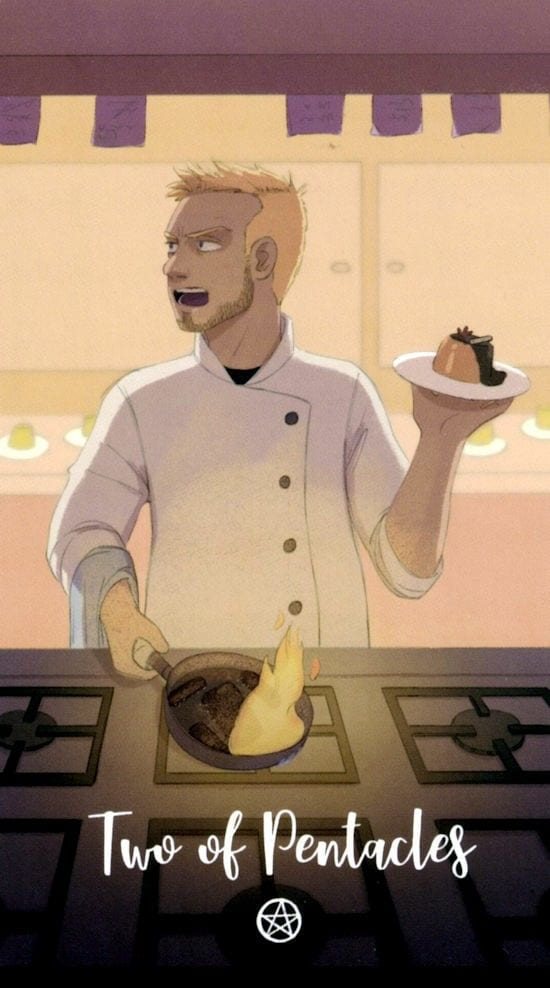 Dos de Oros — Cosmic Cycles Tarot