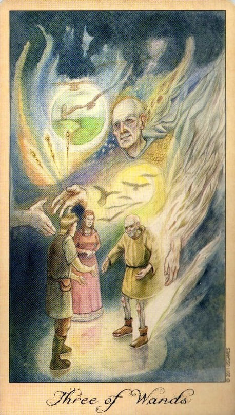 Three of Wands — Ghosts & Spirits Tarot