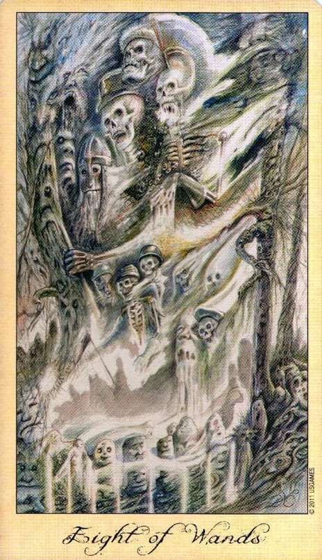 Eight of Wands — Ghosts & Spirits Tarot