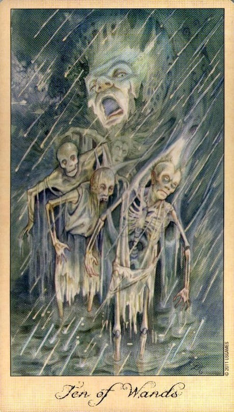Ten of Wands — Ghosts & Spirits Tarot