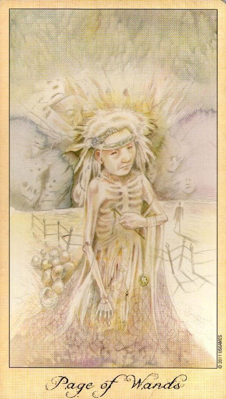 Page of Wands — Ghosts & Spirits Tarot