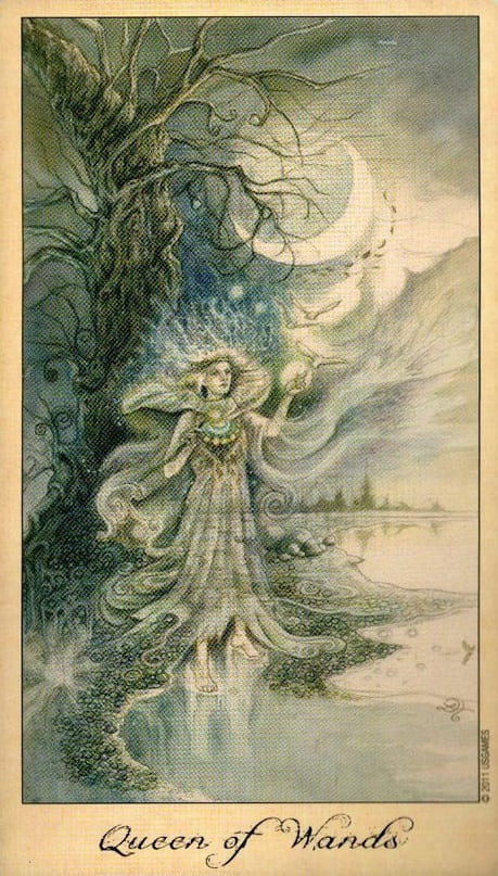 Queen of Wands — Ghosts & Spirits Tarot