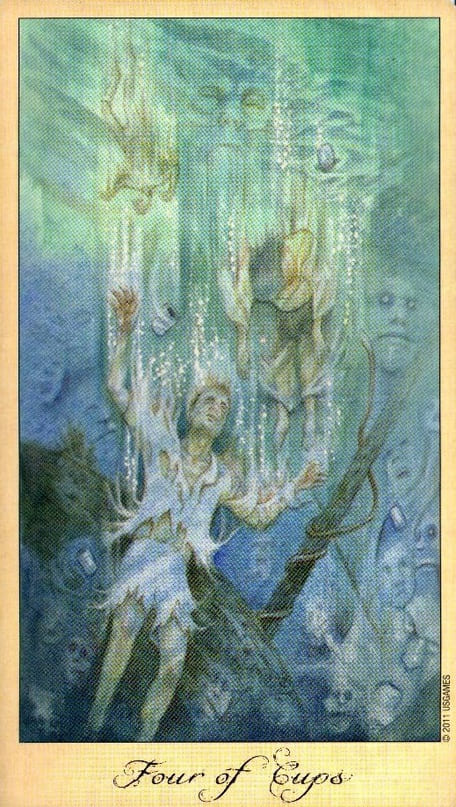 Four of Cups — Ghosts & Spirits Tarot