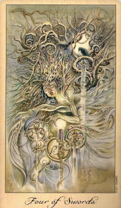 Four of Swords — Ghosts & Spirits Tarot