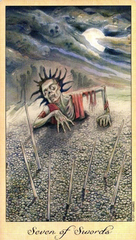Seven of Swords — Ghosts & Spirits Tarot