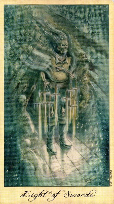 Eight of Swords — Ghosts & Spirits Tarot