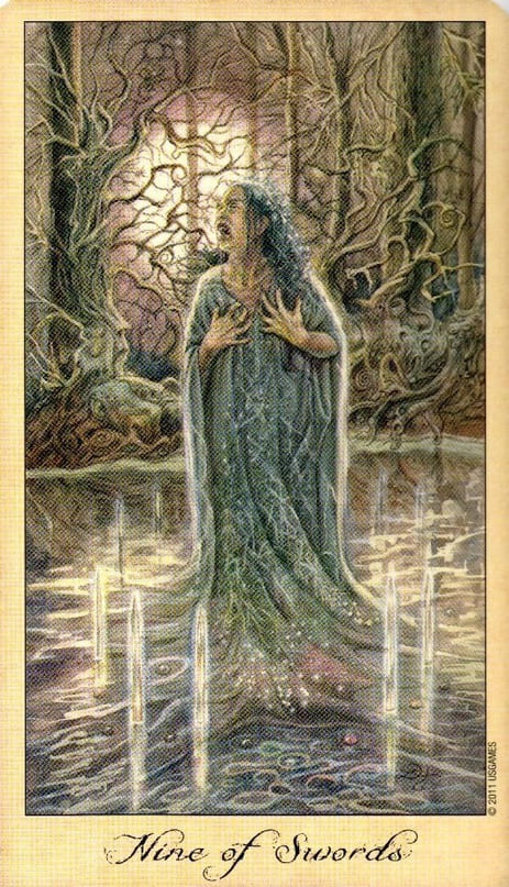 Nine of Swords — Ghosts & Spirits Tarot