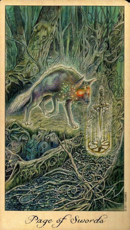 Page of Swords — Ghosts & Spirits Tarot