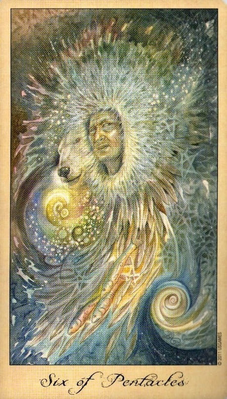 Seis de Oros — Tarot de Fantasmas y Espíritus