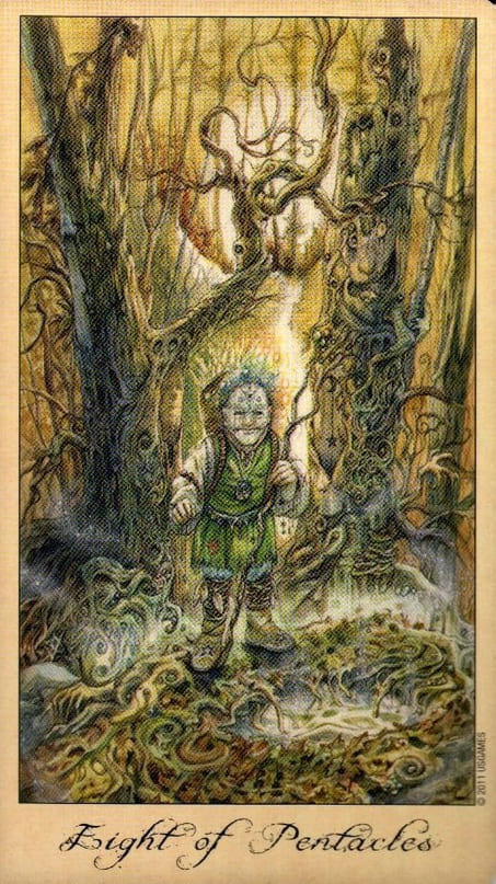 Eight of Pentacles — Ghosts & Spirits Tarot