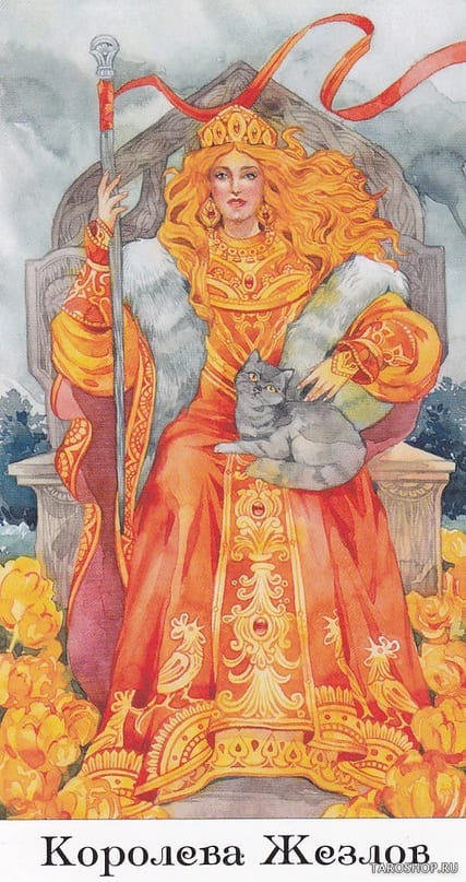 Queen of Wands — Tarot of the Golden Wheel