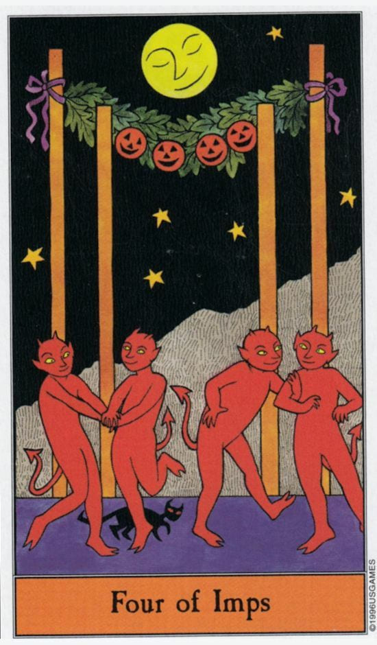 Four of Wands — Halloween Tarot