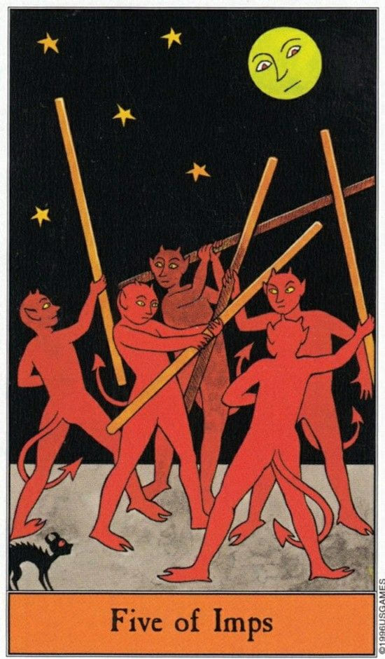 Five of Wands — Halloween Tarot