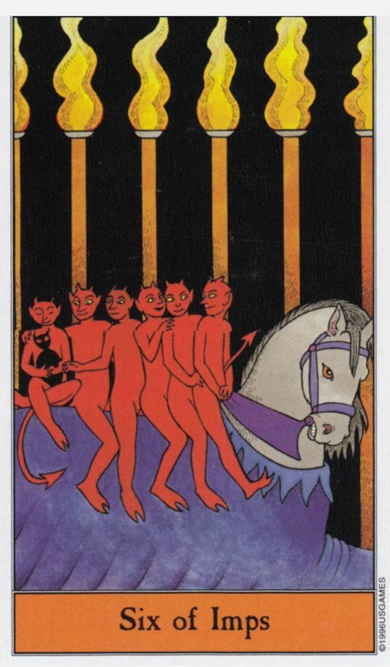 Six of Wands — Halloween Tarot