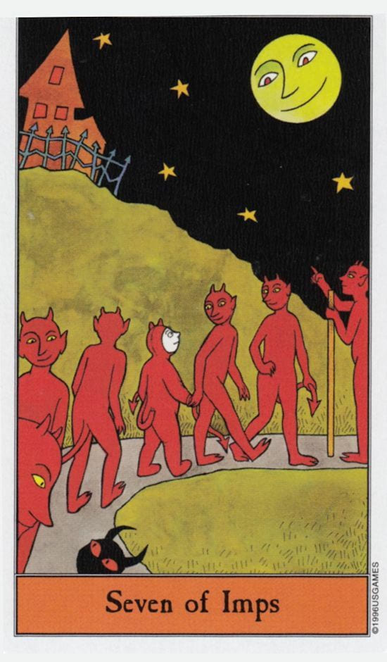 Seven of Wands — Halloween Tarot
