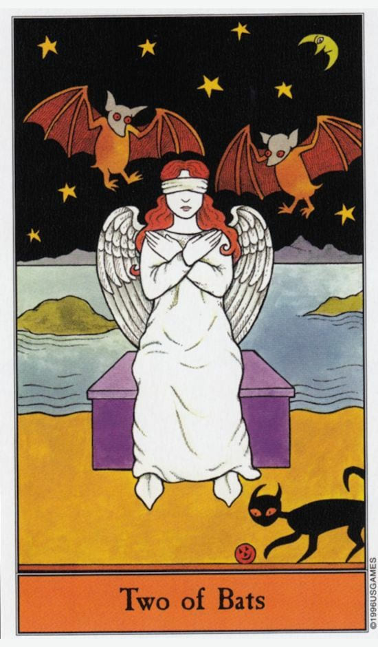 Dos de Espadas — Halloween Tarot