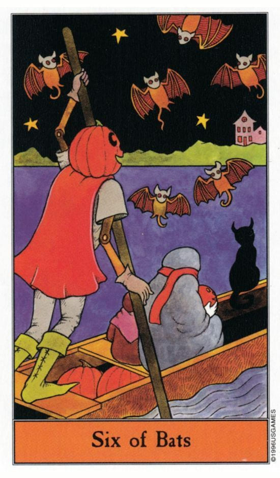 Six of Swords — Halloween Tarot