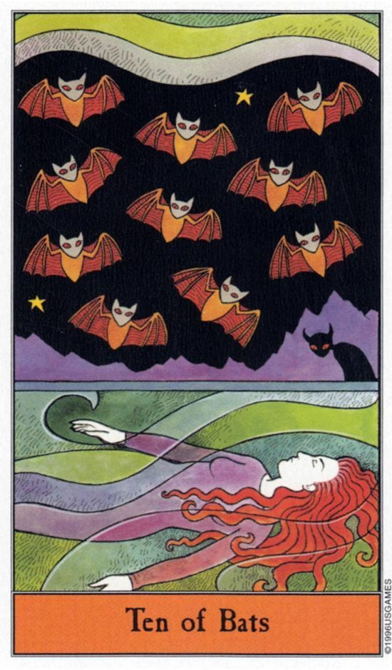 Diez de Espadas — Halloween Tarot