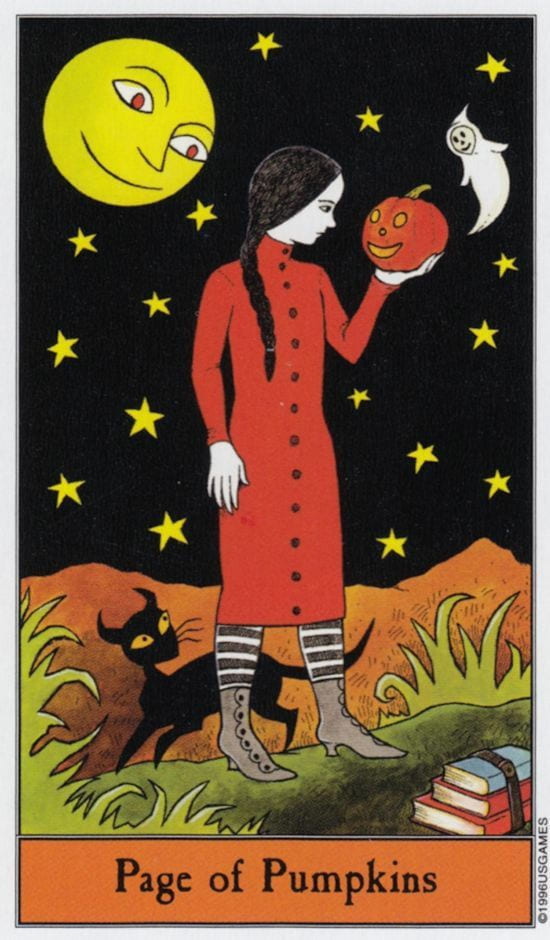 Sota de Oros — Halloween Tarot