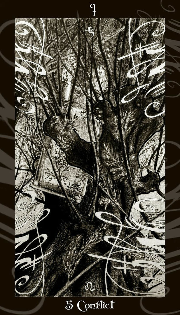 Five of Wands — Harry Potter Tarot
