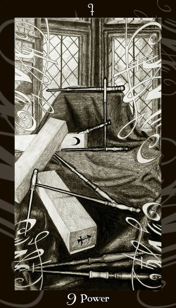 Nine of Wands — Harry Potter Tarot