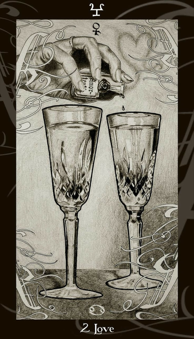 Two of Cups — Harry Potter Tarot