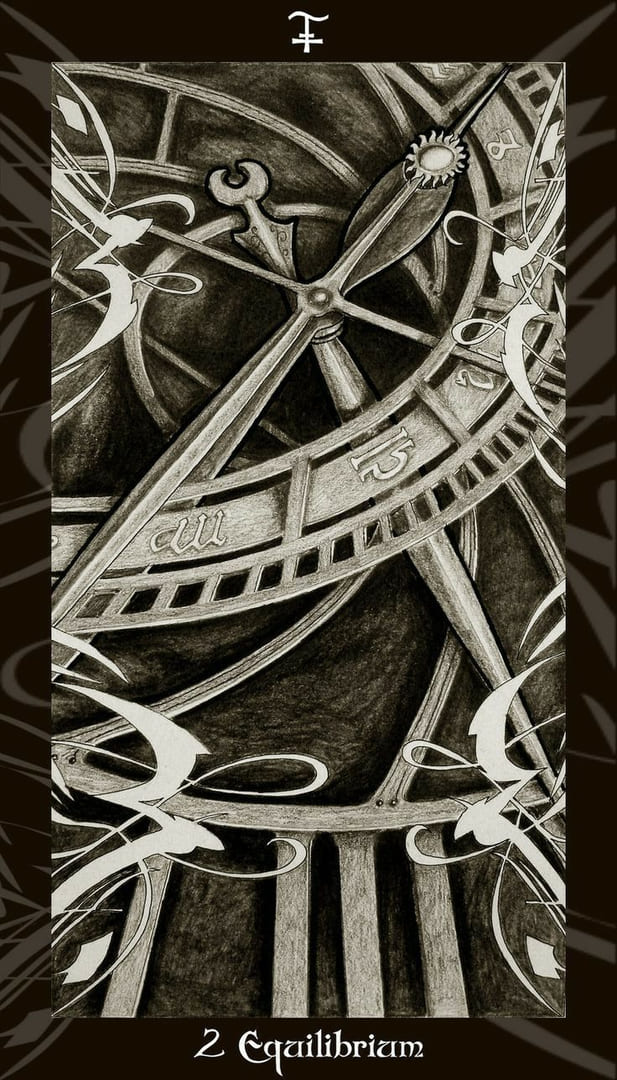 Dos de Espadas — Tarot de Harry Potter