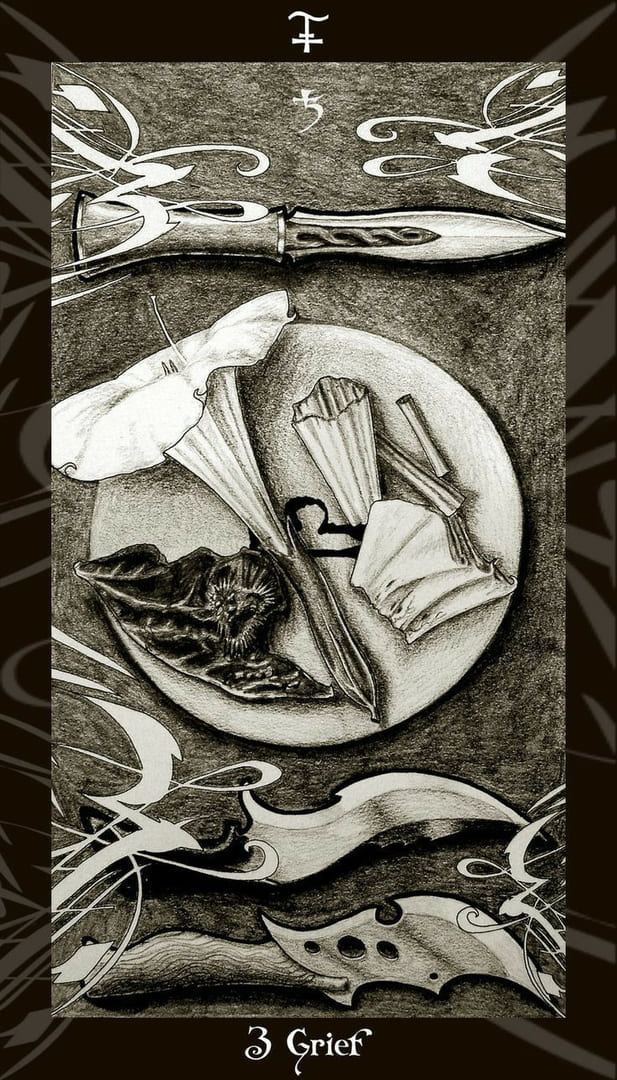 Three of Swords — Harry Potter Tarot