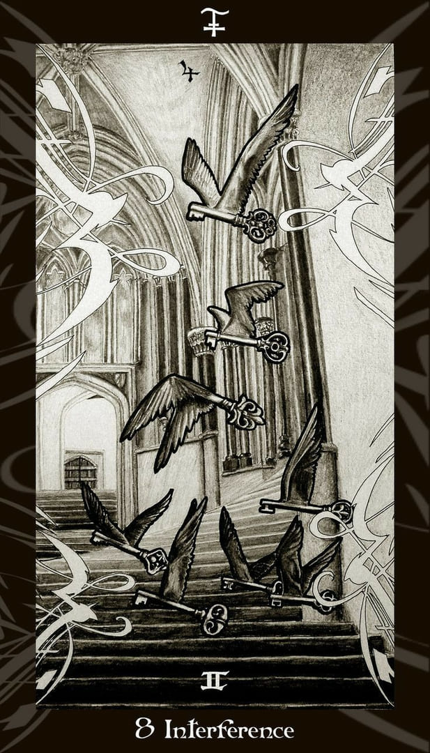 Ocho de Espadas — Tarot de Harry Potter