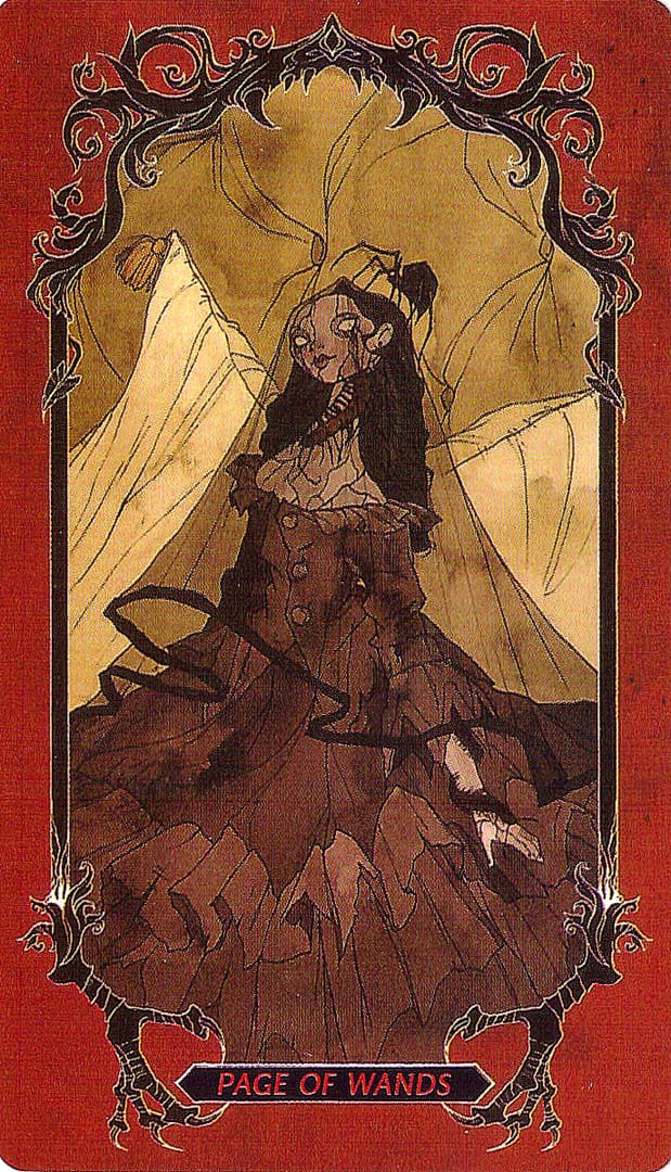 Sota de Bastos — Horror Tarot