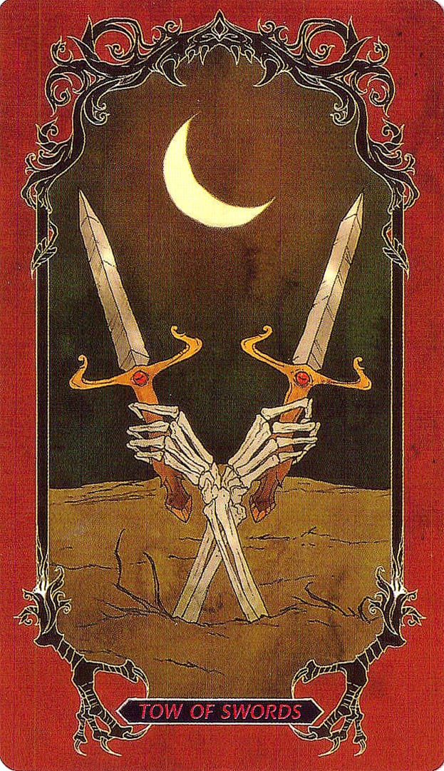 Dos de Espadas — Horror Tarot