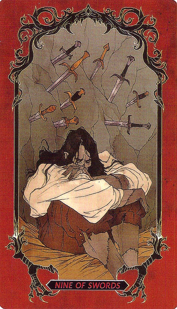 Nine of Swords — Horror Tarot