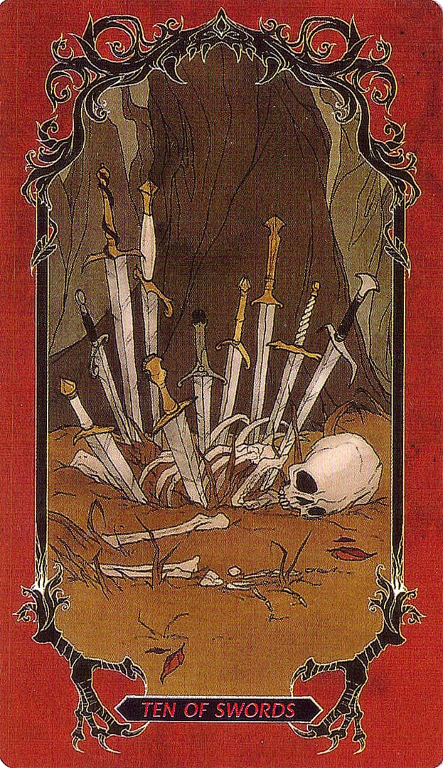 Diez de Espadas — Horror Tarot
