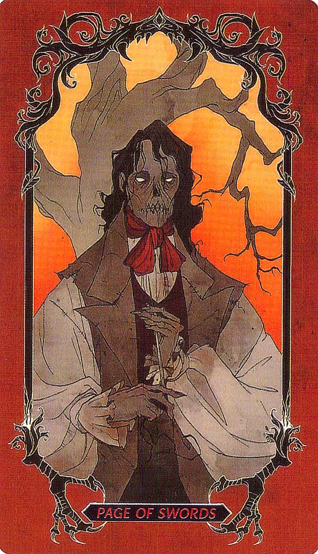 Page of Swords — Horror Tarot
