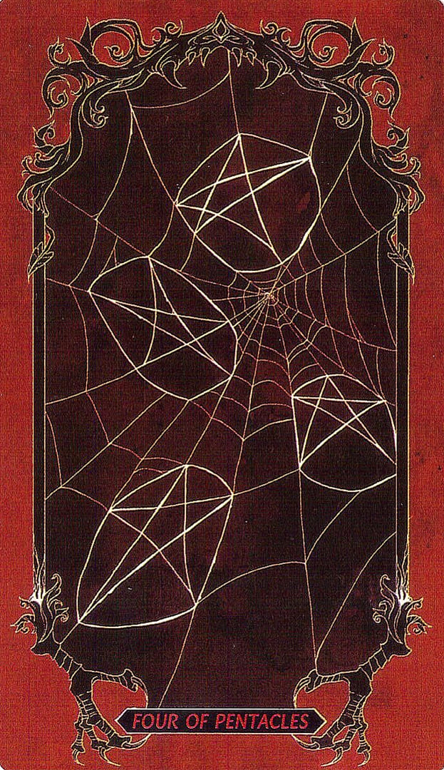 Cuatro de Oros — Horror Tarot