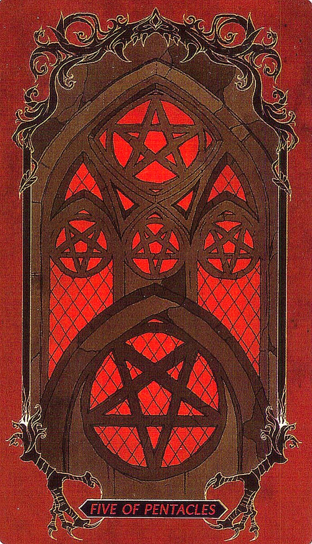 Five of Pentacles — Horror Tarot