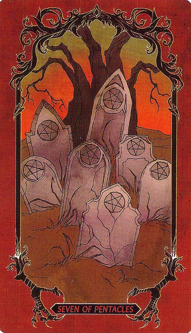 Siete de Oros — Horror Tarot
