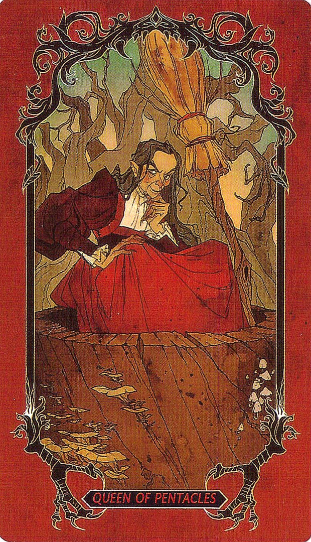 Queen of Pentacles — Horror Tarot