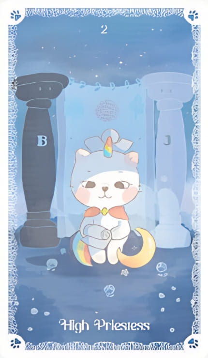 The High Priestess — Kittycorn Tarot