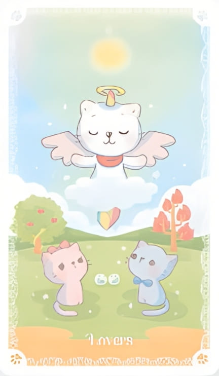 The Lovers — Kittycorn Tarot