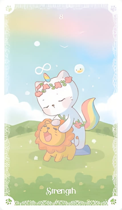 La Fuerza — Kittycorn Tarot