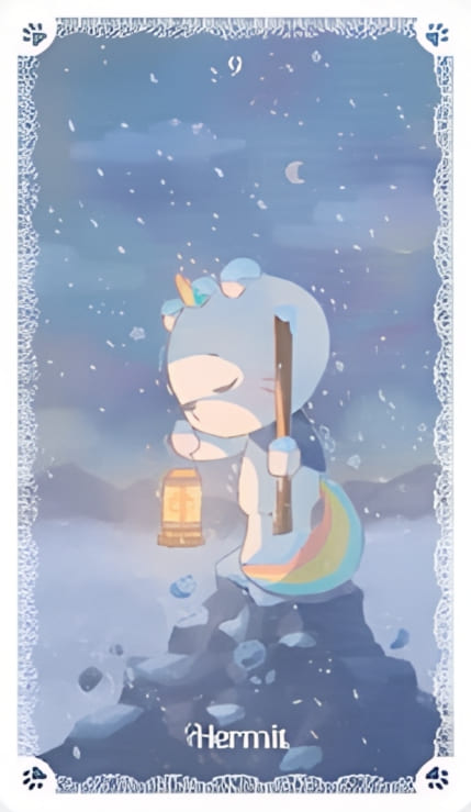 El Ermitaño — Kittycorn Tarot