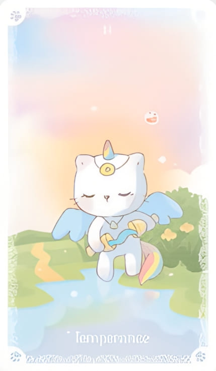 Temperance — Kittycorn Tarot
