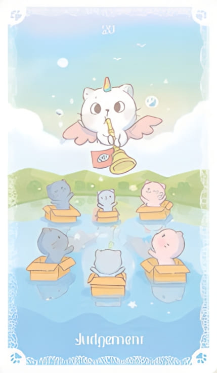 El Juicio — Kittycorn Tarot